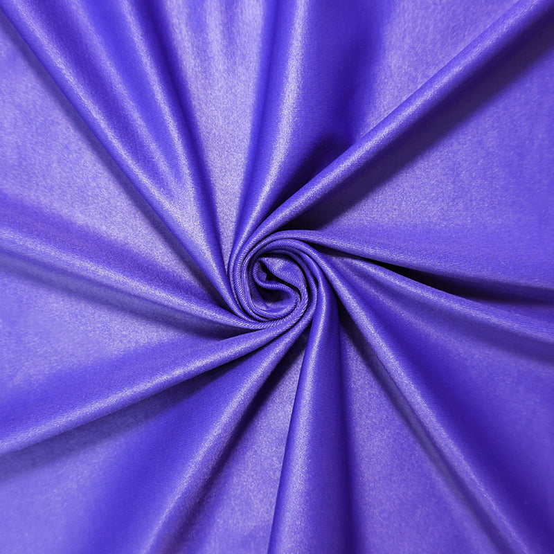 Deep Violet Blue Famous Maker Nylon Satin Tricot Knit Yoga Fabric
