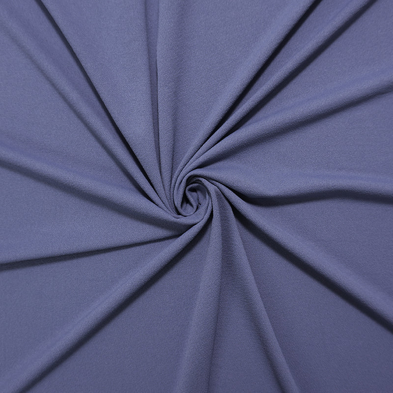 Blue Famous Maker Nylon Spandex Solid Crepon Yoga Knit Fabric
