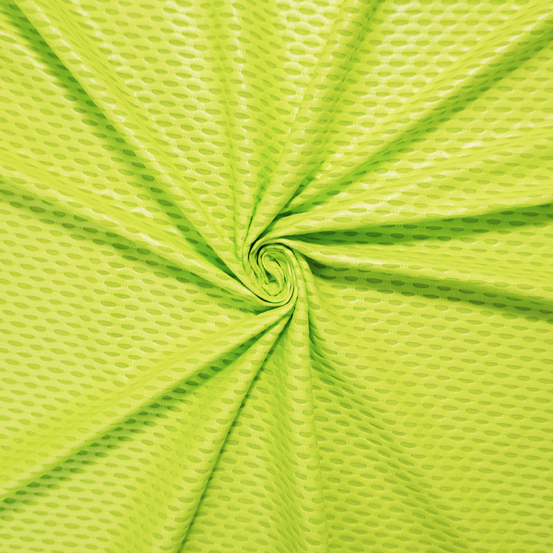 Neon Lime Yellow Famous Maker Nylon Mesh 3D Knit Yoga Fabric