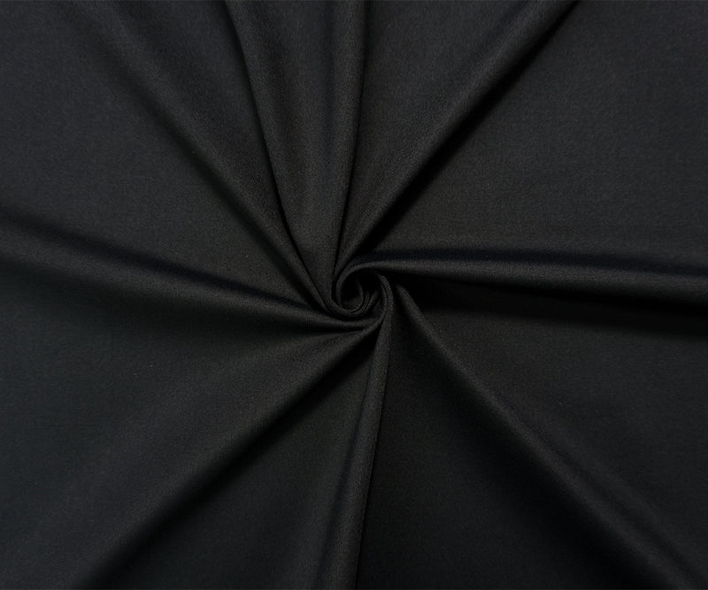 Black Famous Maker Nylon Spandex Solid Tricot Knit Yoga Fabric