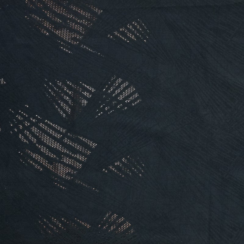 Black Famous Maker Nylon Abstract Openwork Yoga Knit Fabric