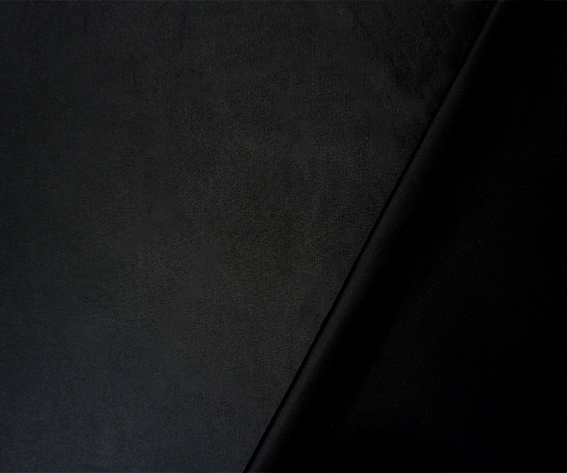 Black Famous Maker Nylon Solid Satin Tricot Knit Yoga Fabric