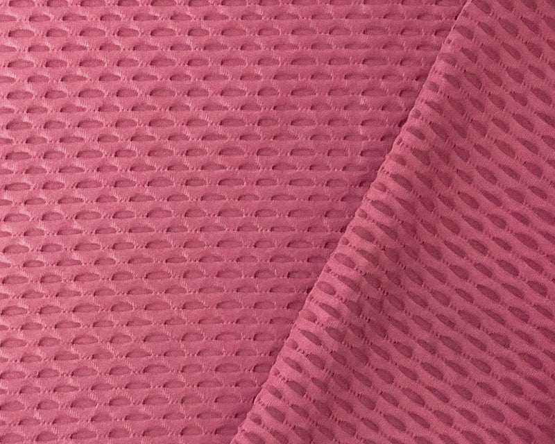 Pink Nylon Spandex Stretch Mesh Knit Famous Maker Yoga Fabric