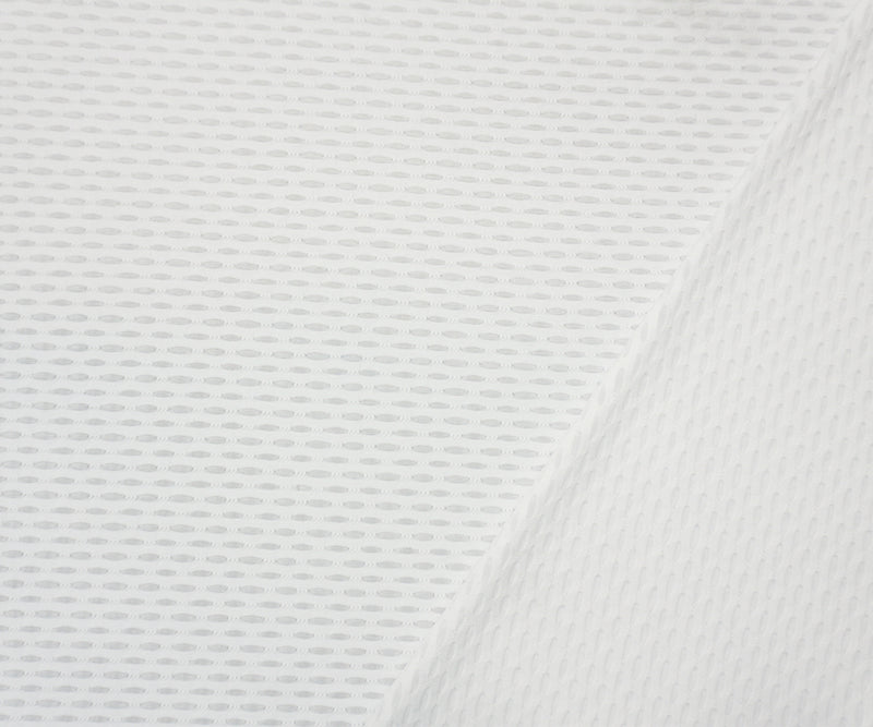 White Famous Maker Nylon Spandex 3D Mesh Knit Yoga Fabric
