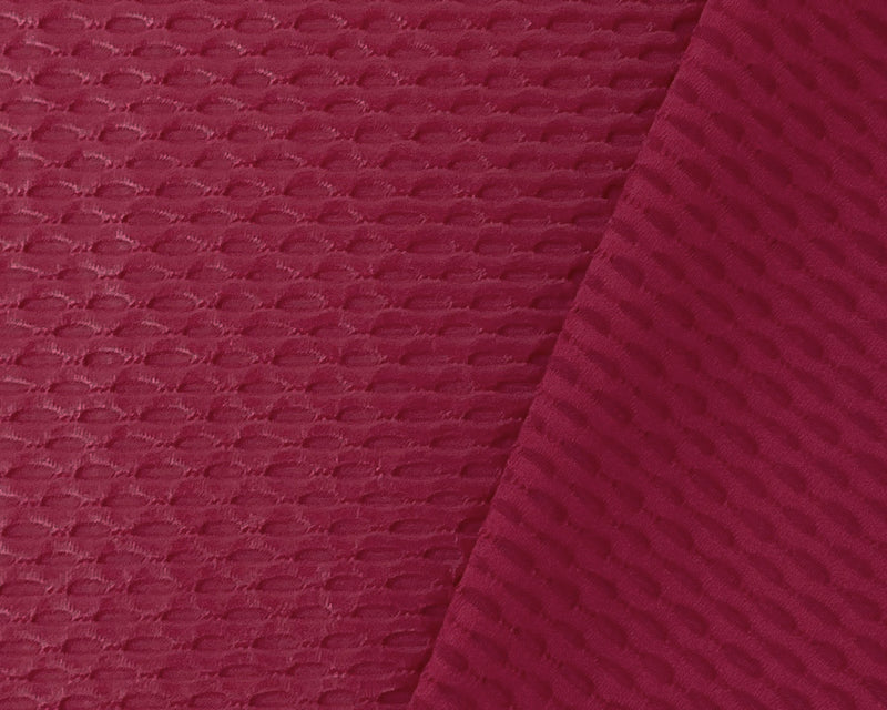 Red Nylon Spandex Stretch Mesh Knit Famous Maker Yoga Fabric