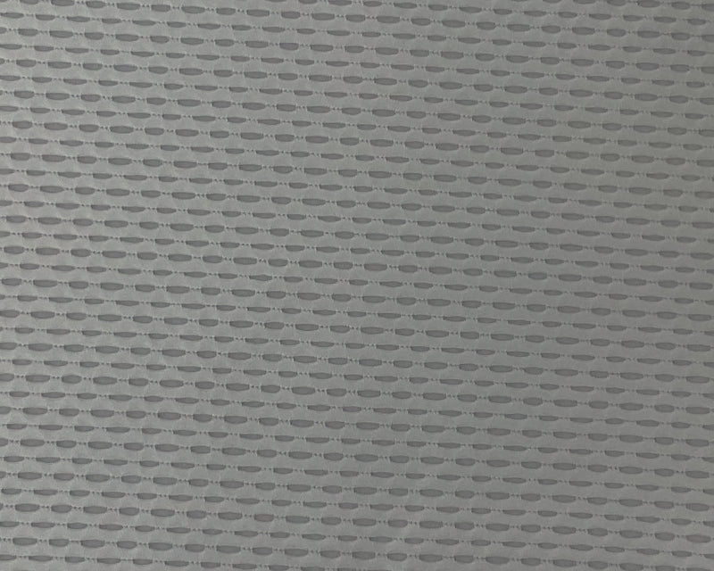 Gray Nylon Spandex Stretch Mesh Knit Famous Maker Yoga Fabric