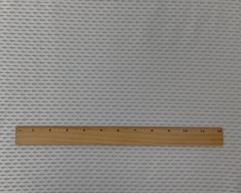 Gray Nylon Spandex Stretch Mesh Knit Famous Maker Yoga Fabric