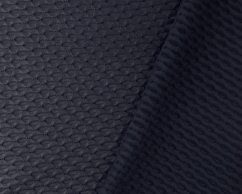 Dark Blue Nylon Spandex Stretch Mesh Knit Famous Maker Yoga Fabric