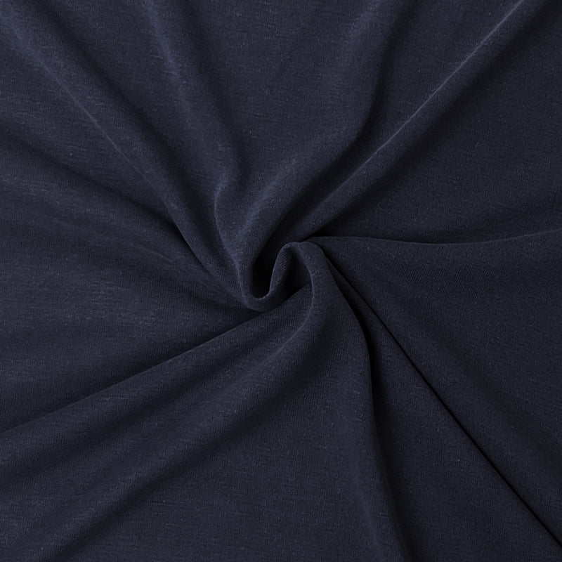 Blue Poly Spandex Solid Peach Skin Jersey Knit Fabric