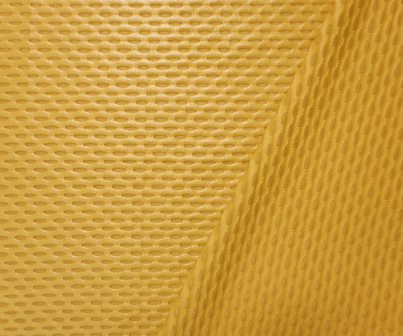 Dijon Yellow Famous Maker Nylon Stretch 3D Mesh Knit Yoga Fabric