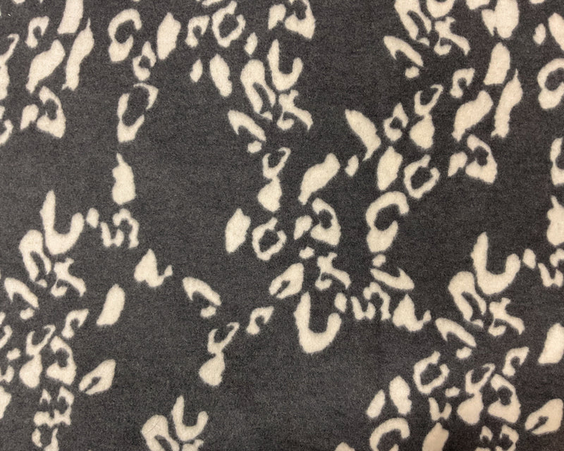 Black-Beige Poly Rayon Leopard Brushed Face Jersey Knit Fabric