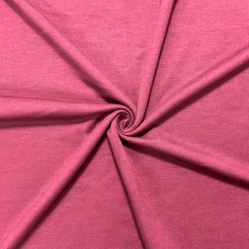 3 YD PC-Burgundy Poly Cotton Spandex Solid Baby French Terry Knit Fabric