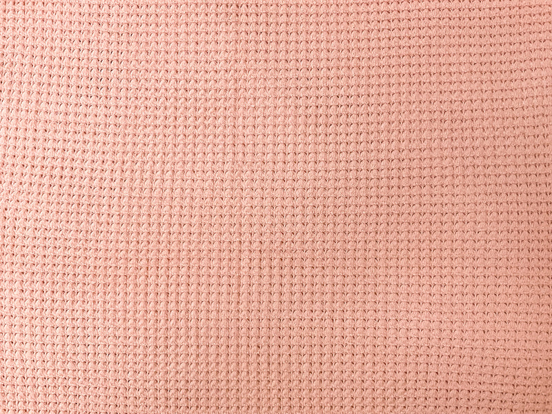 5 YD PC-Apricot Pink Rayon Stretch Patterned Waffle Knit Fabric