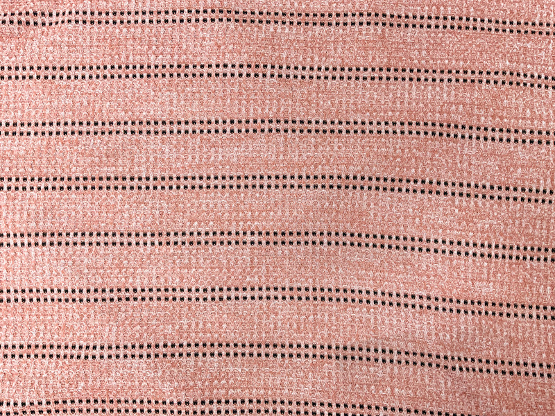 3 YD PC-Teracotta Orange Poly Rayon Stretch Stripe Waffle Knit Fabric