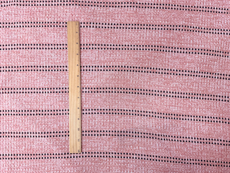 3 YD PC-Teracotta Orange Poly Rayon Stretch Stripe Waffle Knit Fabric