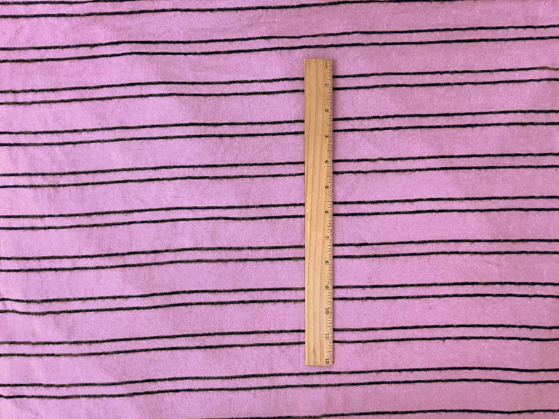 Purple Rayon Poly Spandex Stripe Brushed Face Jersey Knit Fabric
