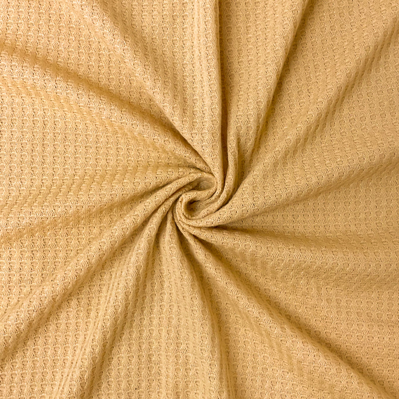 Yellow Poly Rayon Spandex Stretch Fancy Rib Knit Fabric