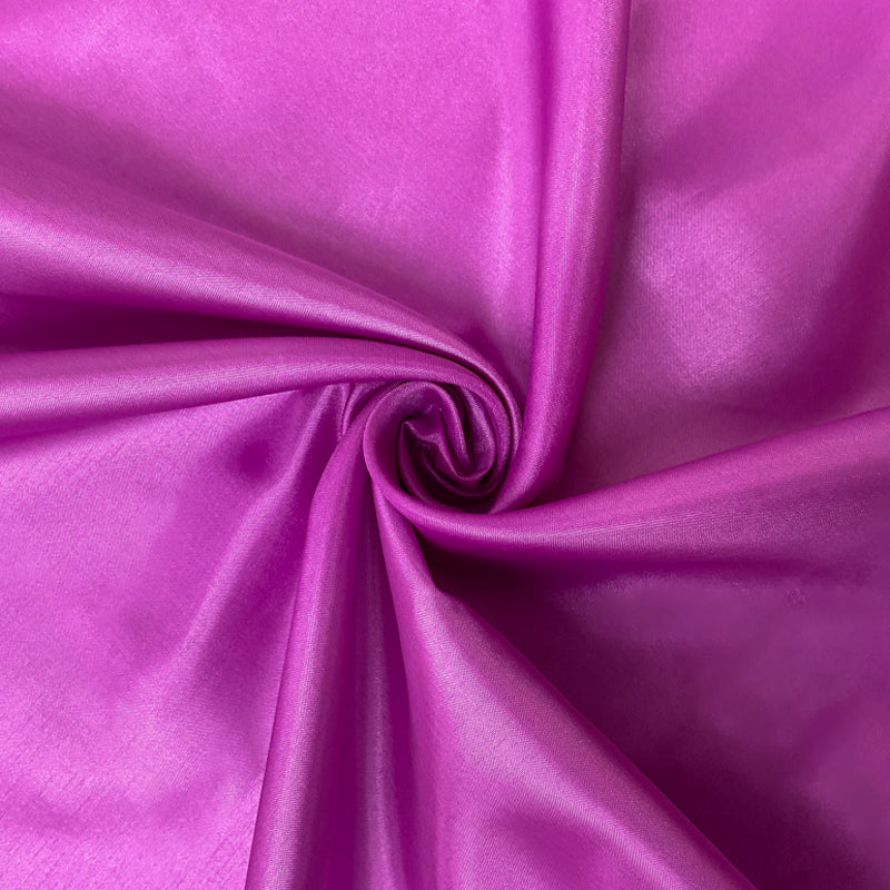 3 1/4 YD PC-Light Fuchsia Purple Poly China Silk Solid Lining Woven Fabric