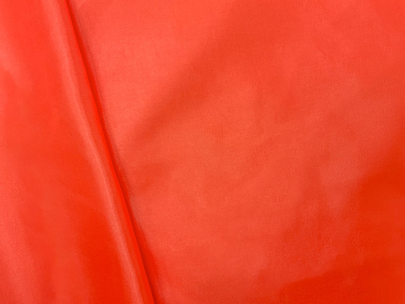 Bright Orange Poly China Silk Solid Lining Woven Fabric