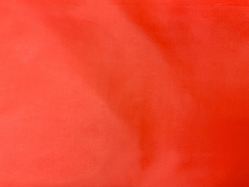 Bright Orange Poly China Silk Solid Lining Woven Fabric
