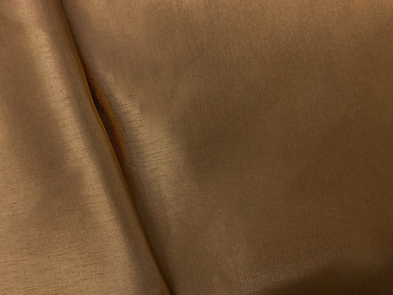 Brown Poly China Silk Solid Lining Woven Fabric