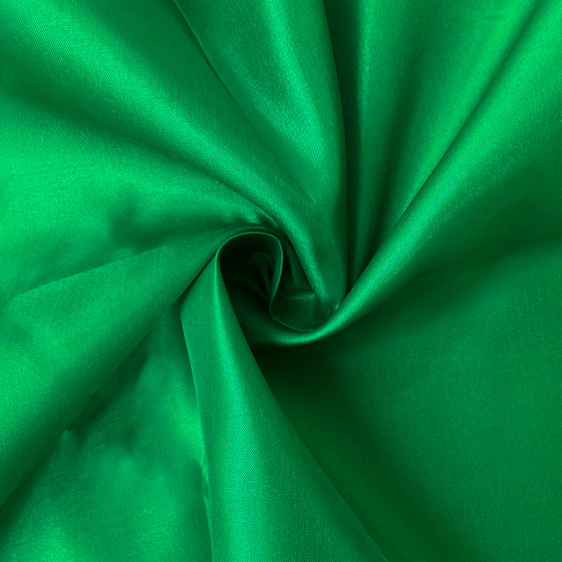 Green Poly China Silk Solid Lining Woven Fabric