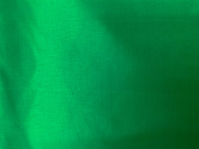 Green Poly China Silk Solid Lining Woven Fabric