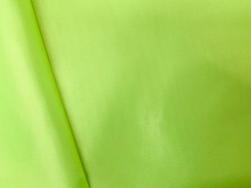 Neon Yellow Poly China Silk Solid Lining Woven Fabric