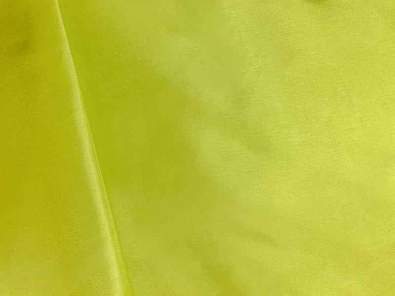 Bright Chartreuse Poly China Silk Solid Lining Woven Fabric