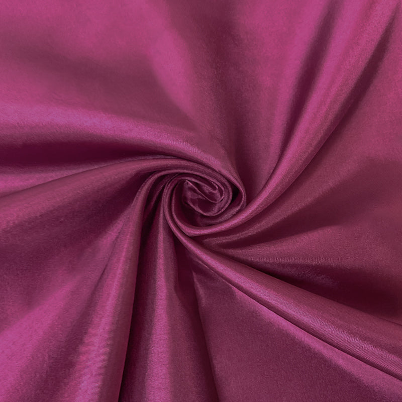 Wine Red Poly China Silk Solid Lining Woven Fabric