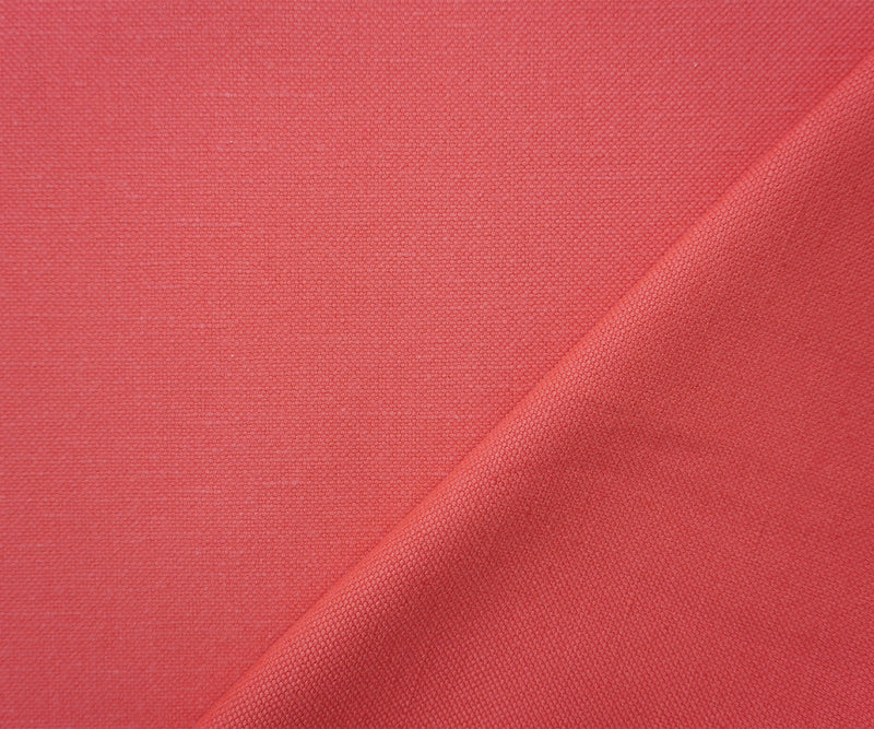 Coral PKaufmann Cotton-Linen Fulton Canvas Decorating Fabric