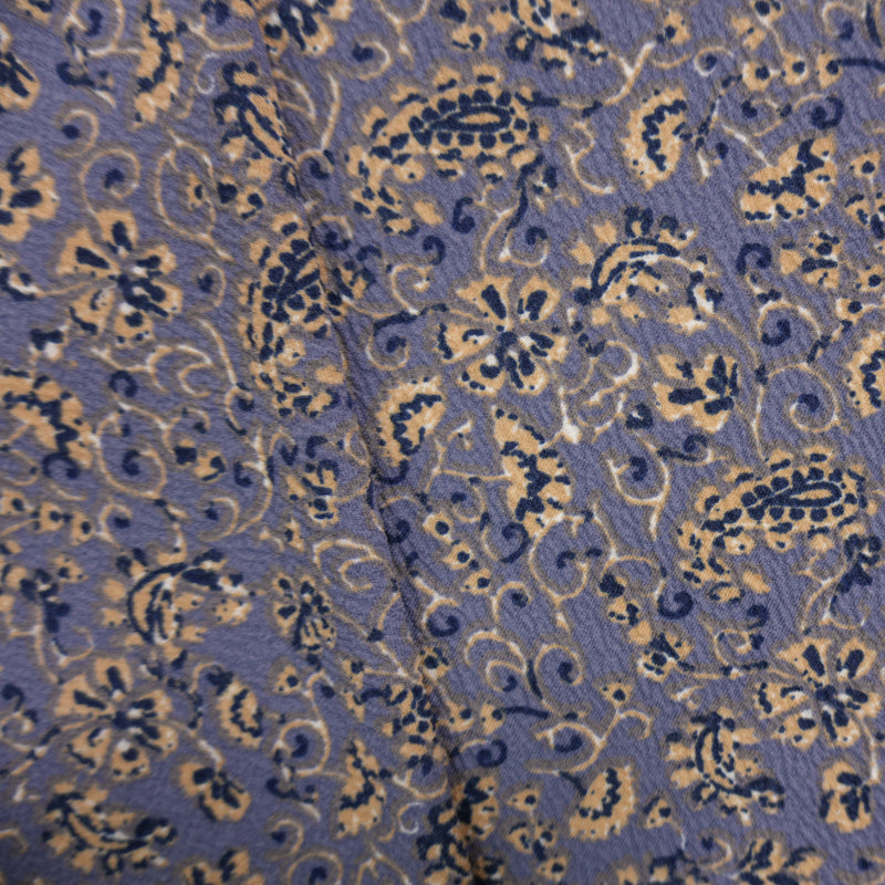 Purple-Multi Poly Floral Paisley Liverpool Double Knit Fabric