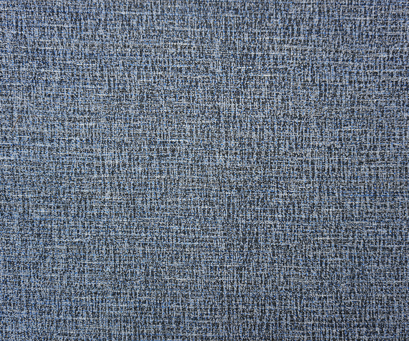 Blue-Black-Silver Poly Cotton Texture Boucle Double Knit Fabric