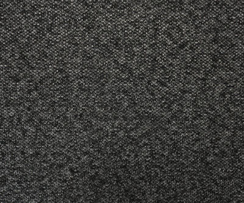 Black-Gray Poly Cotton Texture Double Knit Fabric