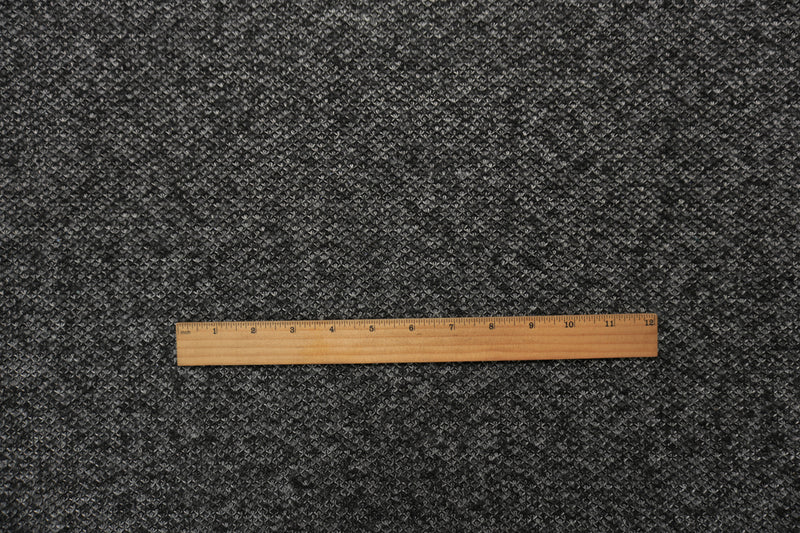 Black-Gray Poly Cotton Texture Double Knit Fabric