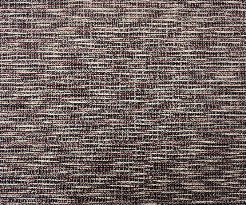Navy-Red-White Poly Cotton Texture Boucle Double Knit Fabric