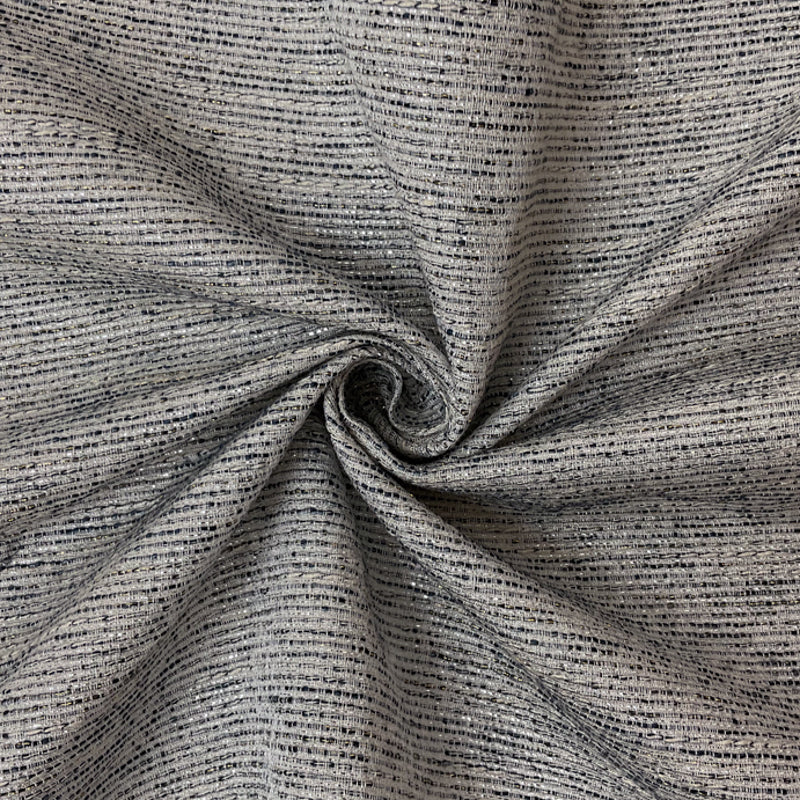 White-Gold-Multi Poly Cotton Novelty Woven Fabric