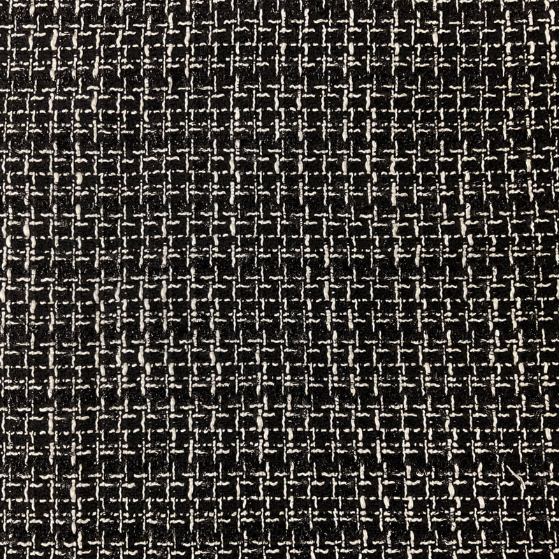 Black-White Poly Tweed Boucle Novelty Woven Fabric