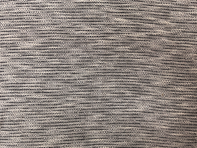 Navy-Off-White Poly Cotton Slub Stripe Texture Novelty Knit Fabric