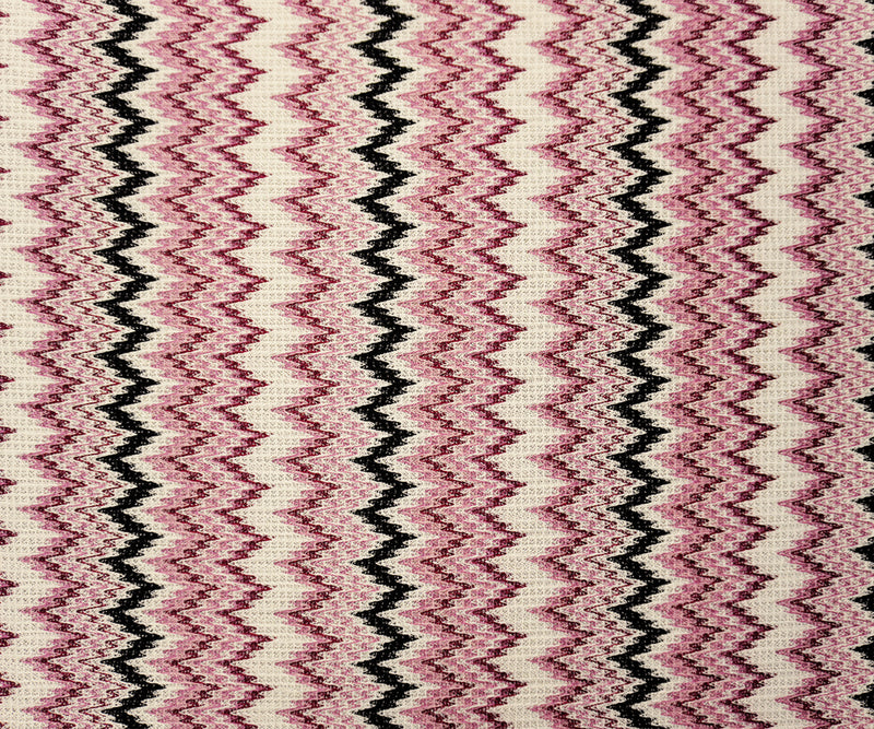 Purple-White-Multi Poly Chevron Crochet Lace Novelty Knit Fabric