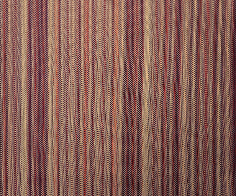Red-Brown-Multi Poly Stripe Crochet Lace Novelty Mesh Knit Fabric