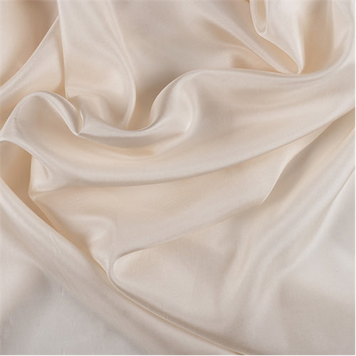 Runway Silks Cream Silk Crepe de Chine Fabric - Reorderable