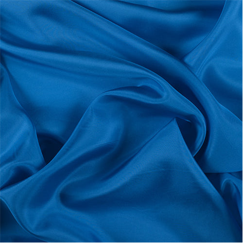 Runway Silks Bright Blue Silk Crepe de Chine Fabric - Reorderable