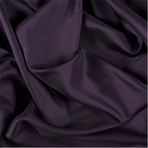 Runway Silks Eggplant Silk Crepe de Chine Fabric - Reorderable