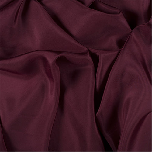 Runway Silks Burgundy Silk Crepe de Chine Fabric - Reorderable