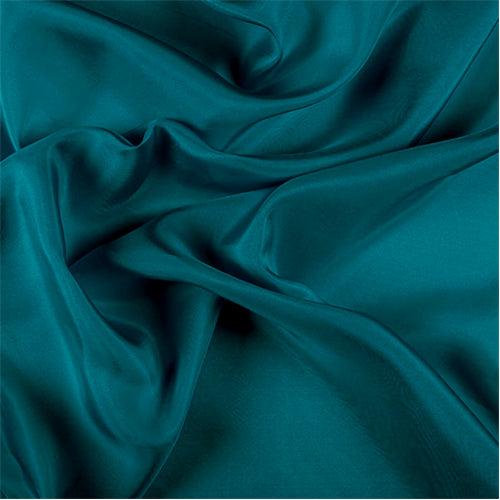 Runway Silks Teal Silk Crepe de Chine Fabric - Reorderable