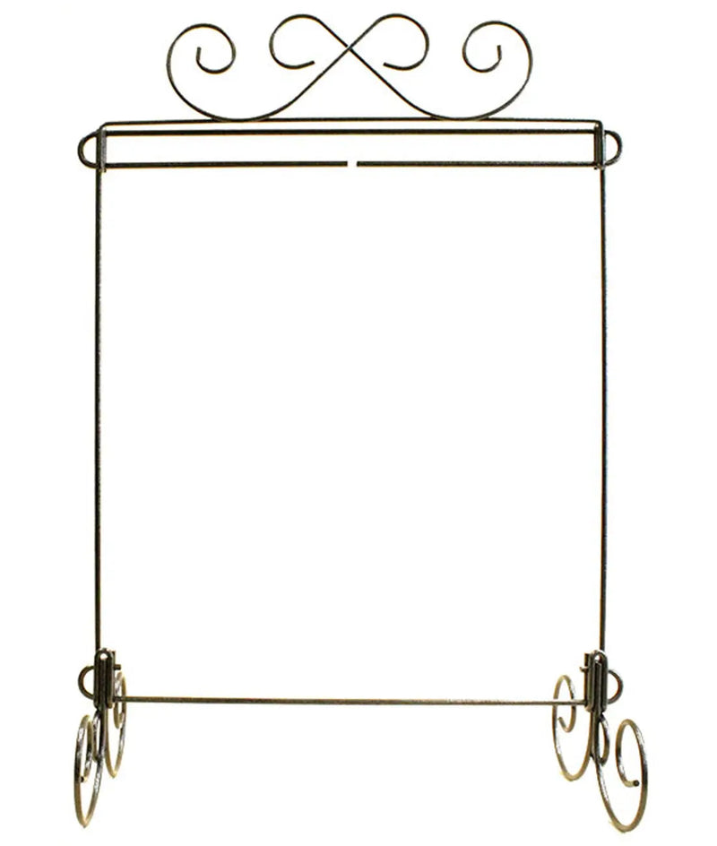 12in x 14in Scroll Single Stand Charcoal