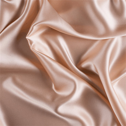 Runway Silks Bisque Stretch Silk Charmeuse Fabric - Reorderable