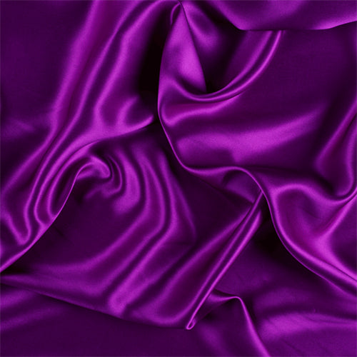 Runway Silks Grape Stretch Silk Charmeuse Fabric - Reorderable