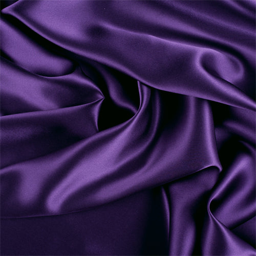 Runway Silks Purple Stretch Silk Charmeuse Fabric - Reorderable